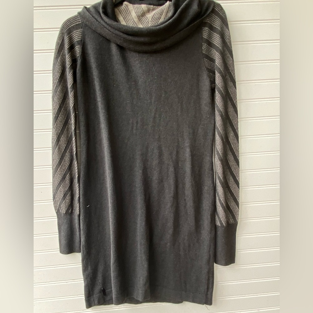 Lole Activewear Sheer Sleeve Cow Neck Knit Dress